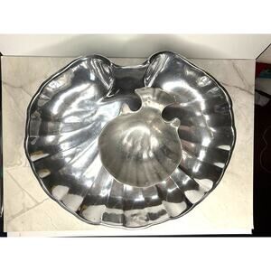 The Wilton Co. RWP Armetale Pewter Clam Dish w/Condiment Bowl